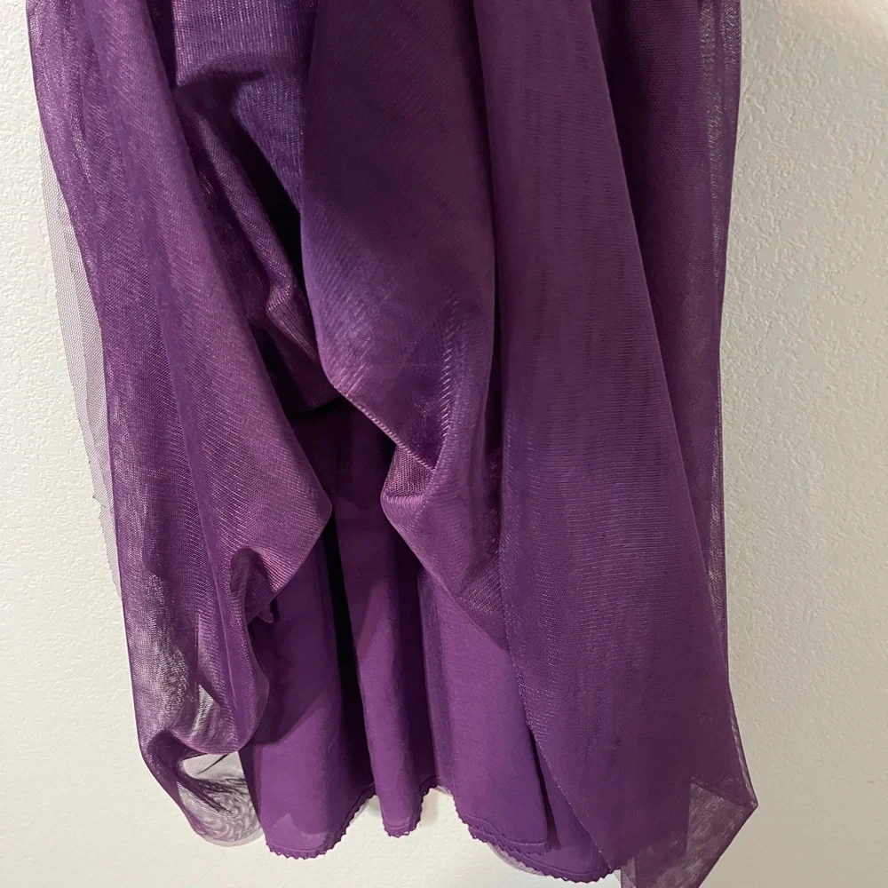 NWT Anthropologie Maeve Ruffled Tulle Mini Dress Purple Fairy Romantic Medium - Picture 7 of 10